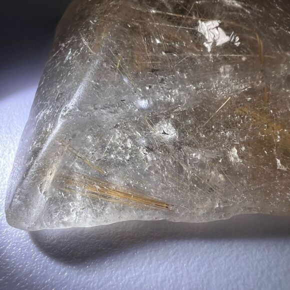 Golden Rutilated Quartz Crystal Freeform (#3) - Picture 4 of 14